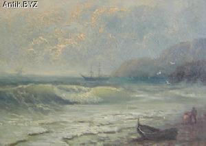 ANTIK.BYZ: антиквариат, серебро, фарфор, часы | Картина "Морской пейзаж"